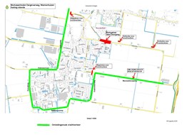 omleidingsroute vrachtverkeer - afsluiting Dergmeerweg