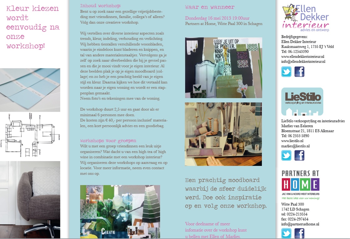 Workshop Woninginrichting bij Partners at Home