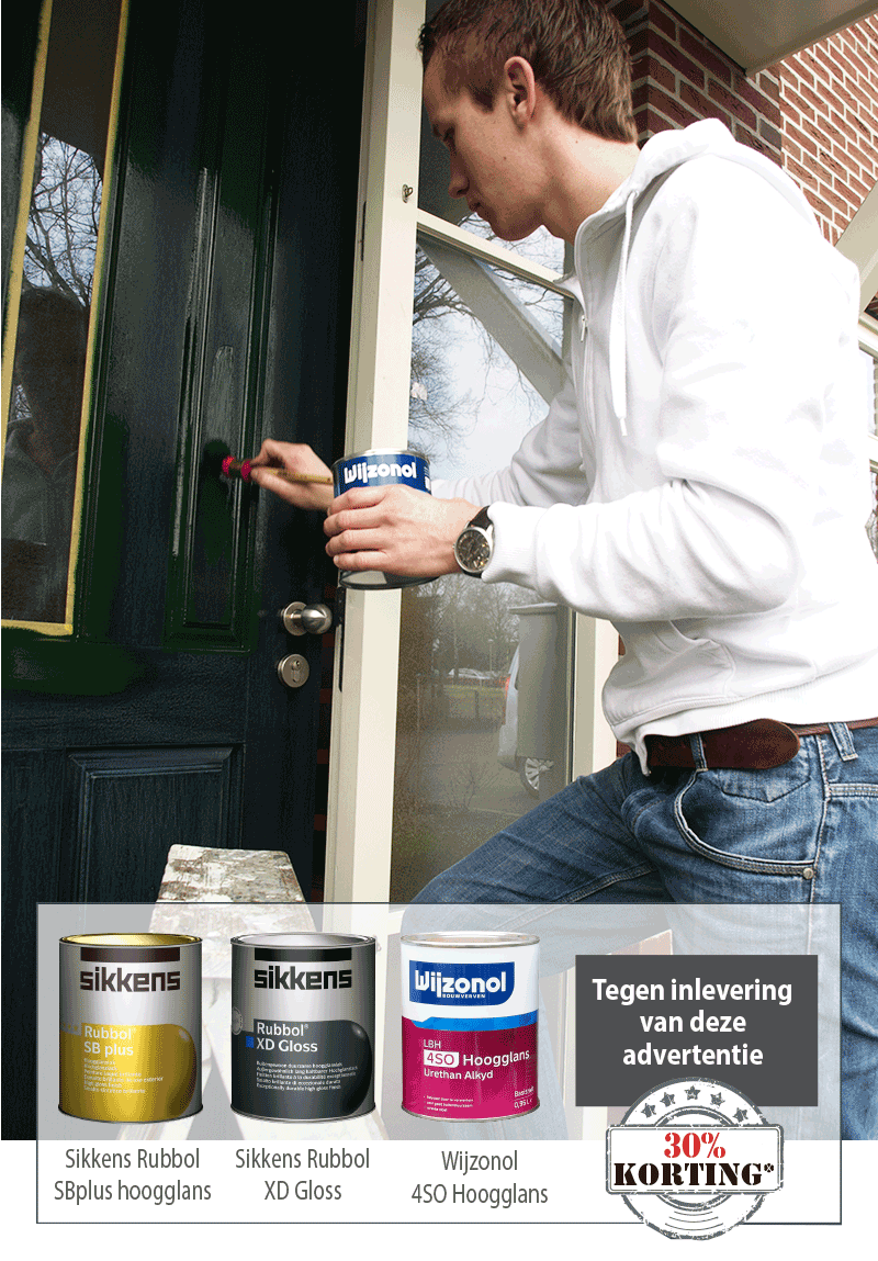 Hoge korting op buitenverven van Wijzonol en Sikkens.