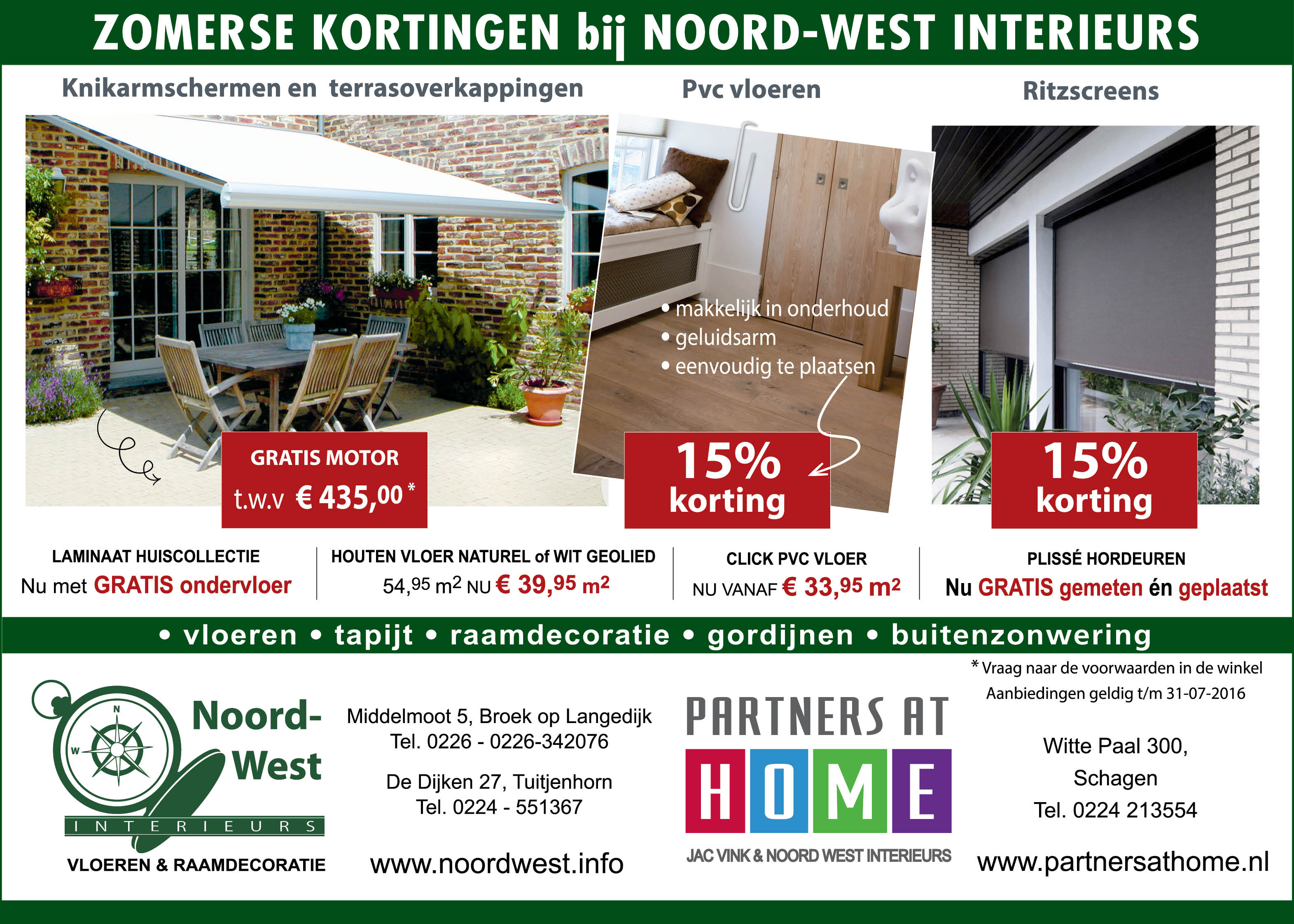 ZOMERSE KORTINGEN BIJ NOORD-WEST INTERIEURS