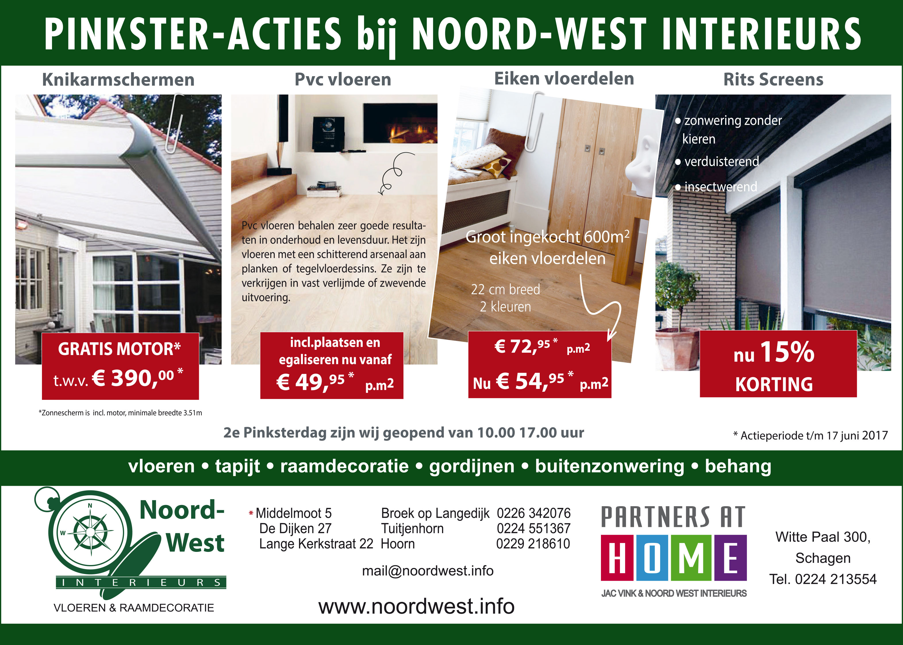 Wij zijn op 2e Pinksterdag open van 10.00-17.00*