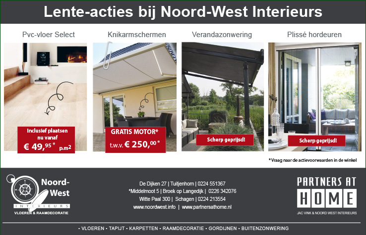 Lente-acties bij Noord-West Interieurs