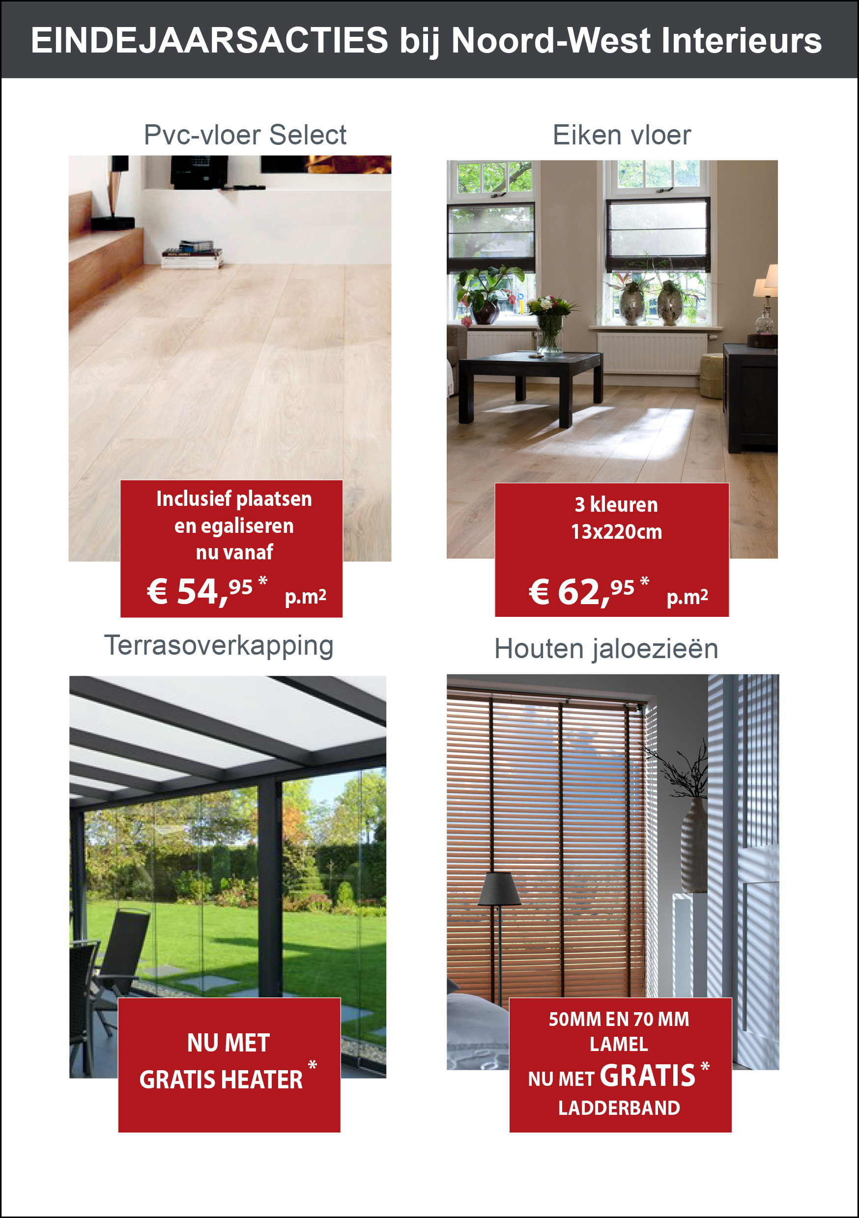 EINDEJAARSACTIES bij Noord-West Interieurs